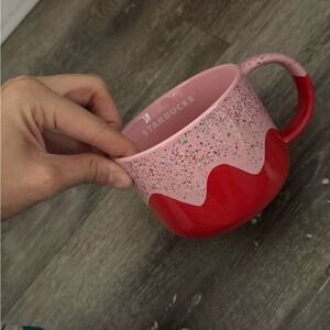Starbucks Pink and Red Wave Mug
